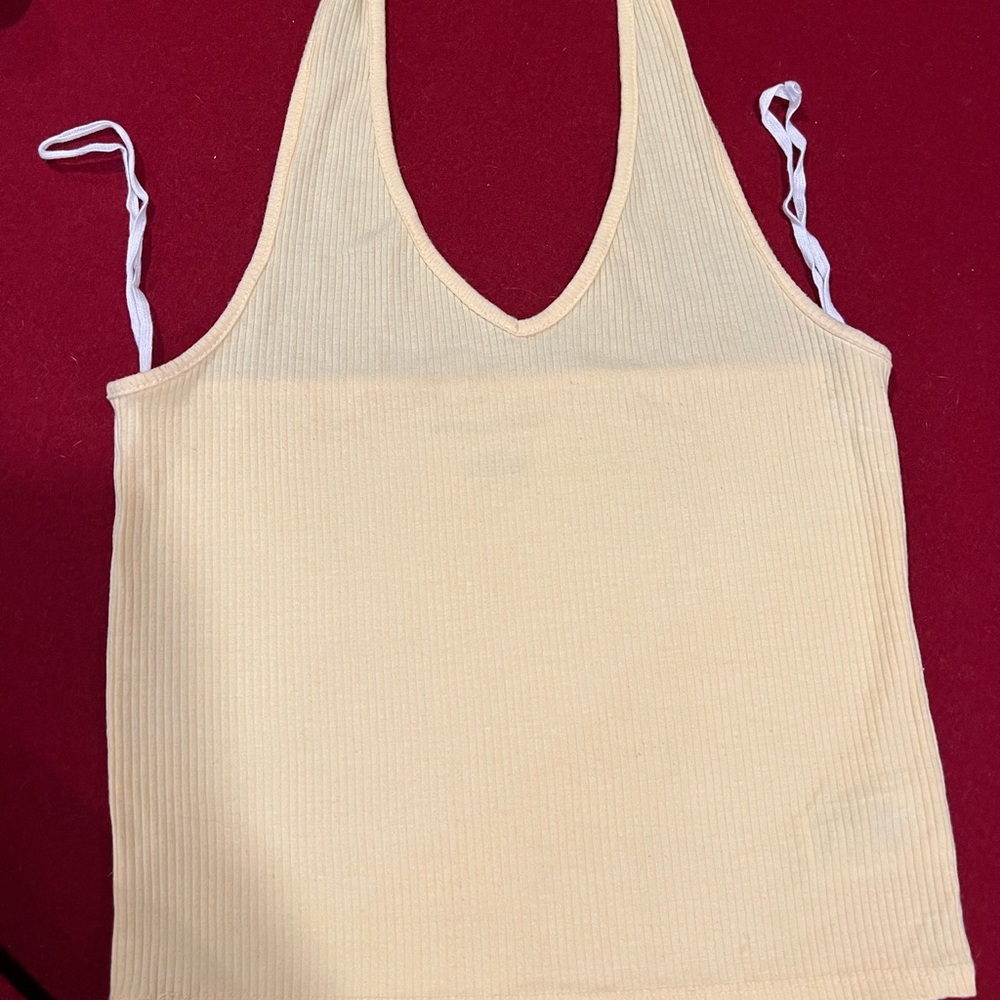Small American Eagle Yellow Halter Top